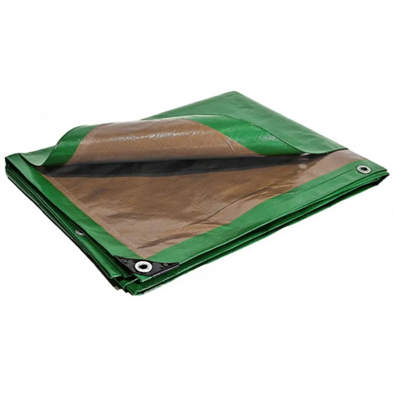 Bâche toiture pvc verte/marron 5x8m 250g/m² - Univers Du Pro